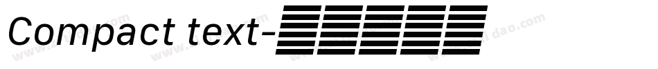 Compact text字体转换